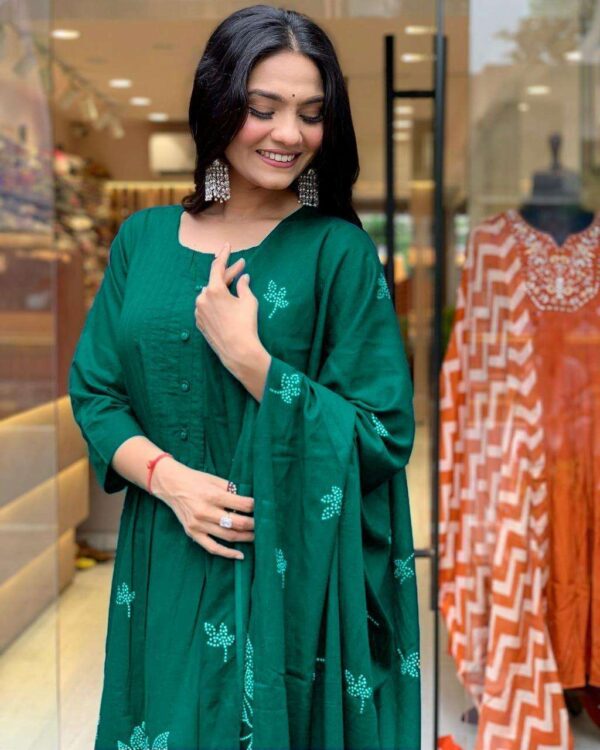 Elegant Everyday Wear ? XXL Embroidered Cotton Floral Dress(XL) - Image 7